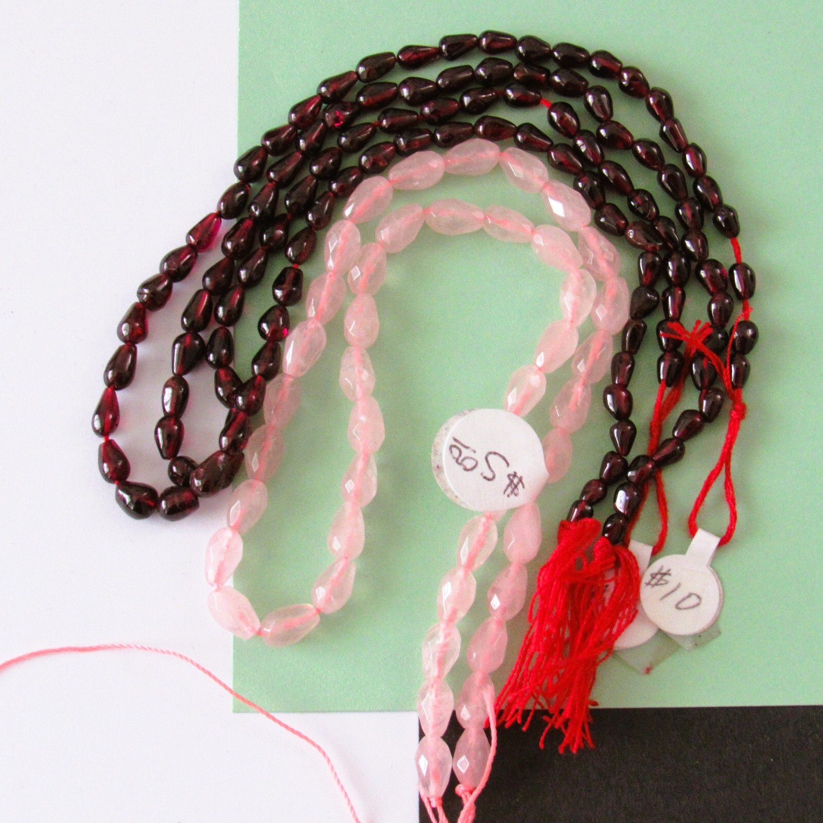 CLOSEOUT Beads Rose Quartz 3 strands 1416" WAS 25 Lot 88 NEW