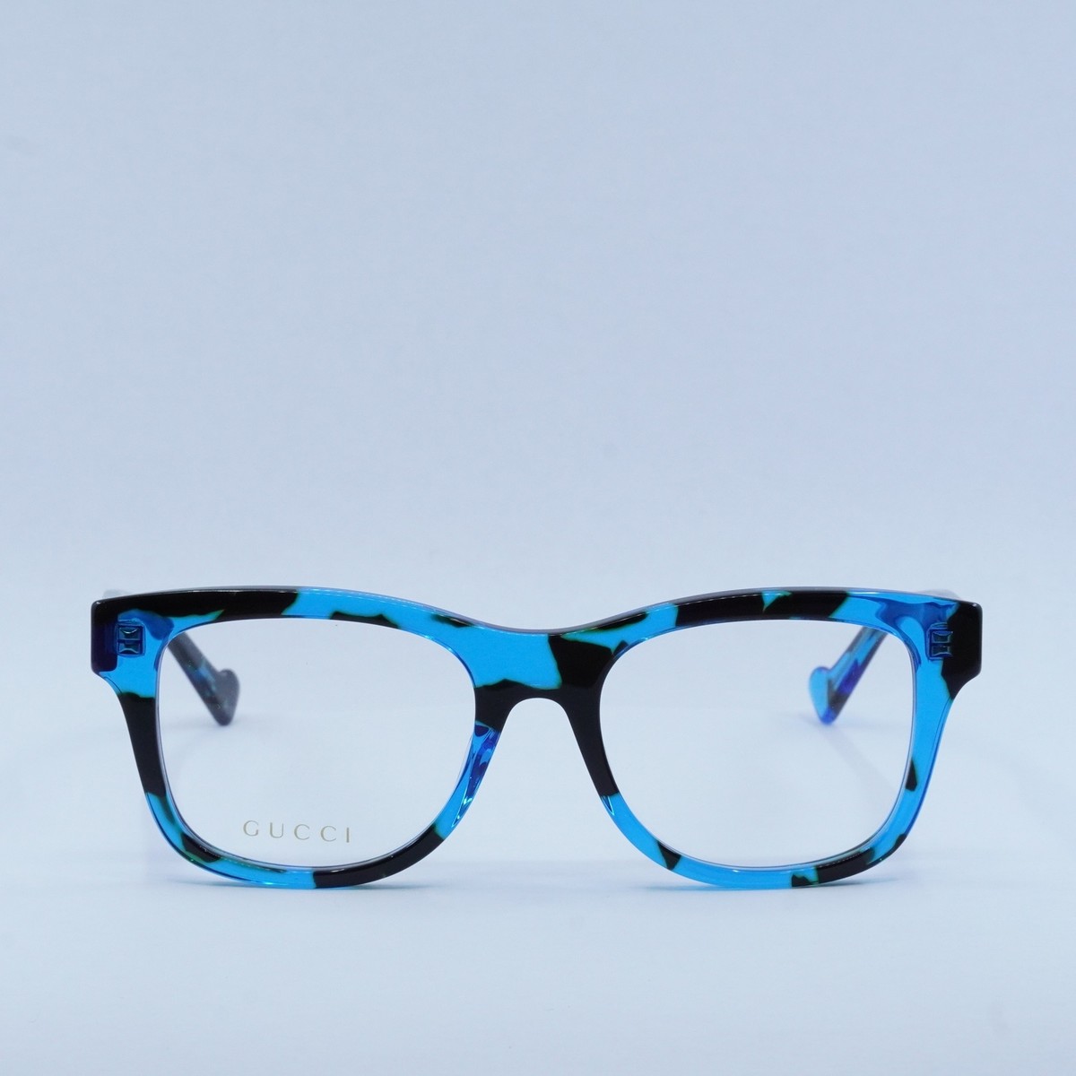 00’s archive GUCCI cyber blue eyewear NEW GUCCI GG1332O 006 Spotted Black Turquoise Havana 54mm