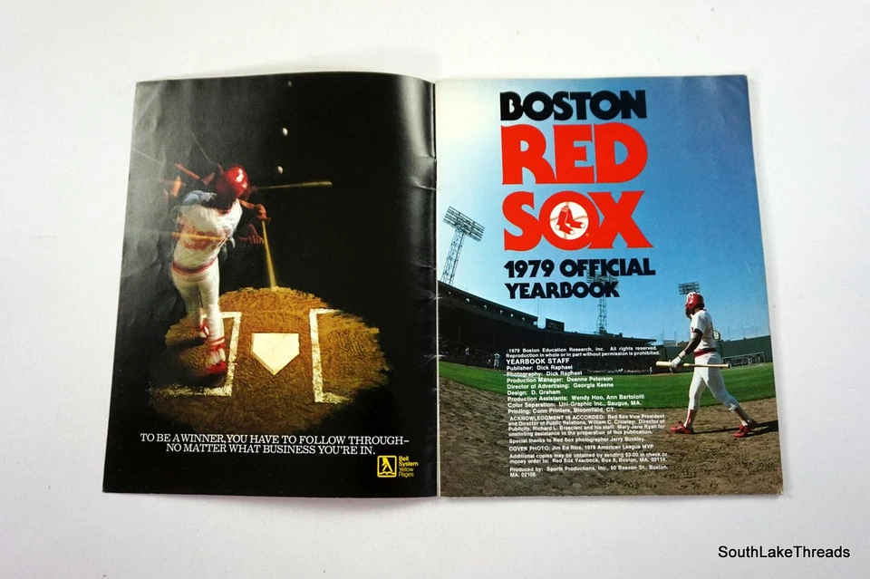 BOSTON RED SOX 1979 OFFICIAL YEARBOOK- CARL YASTRZEMSKI/CARLTON FISK/LUIS TIANT - Image 4 of 4