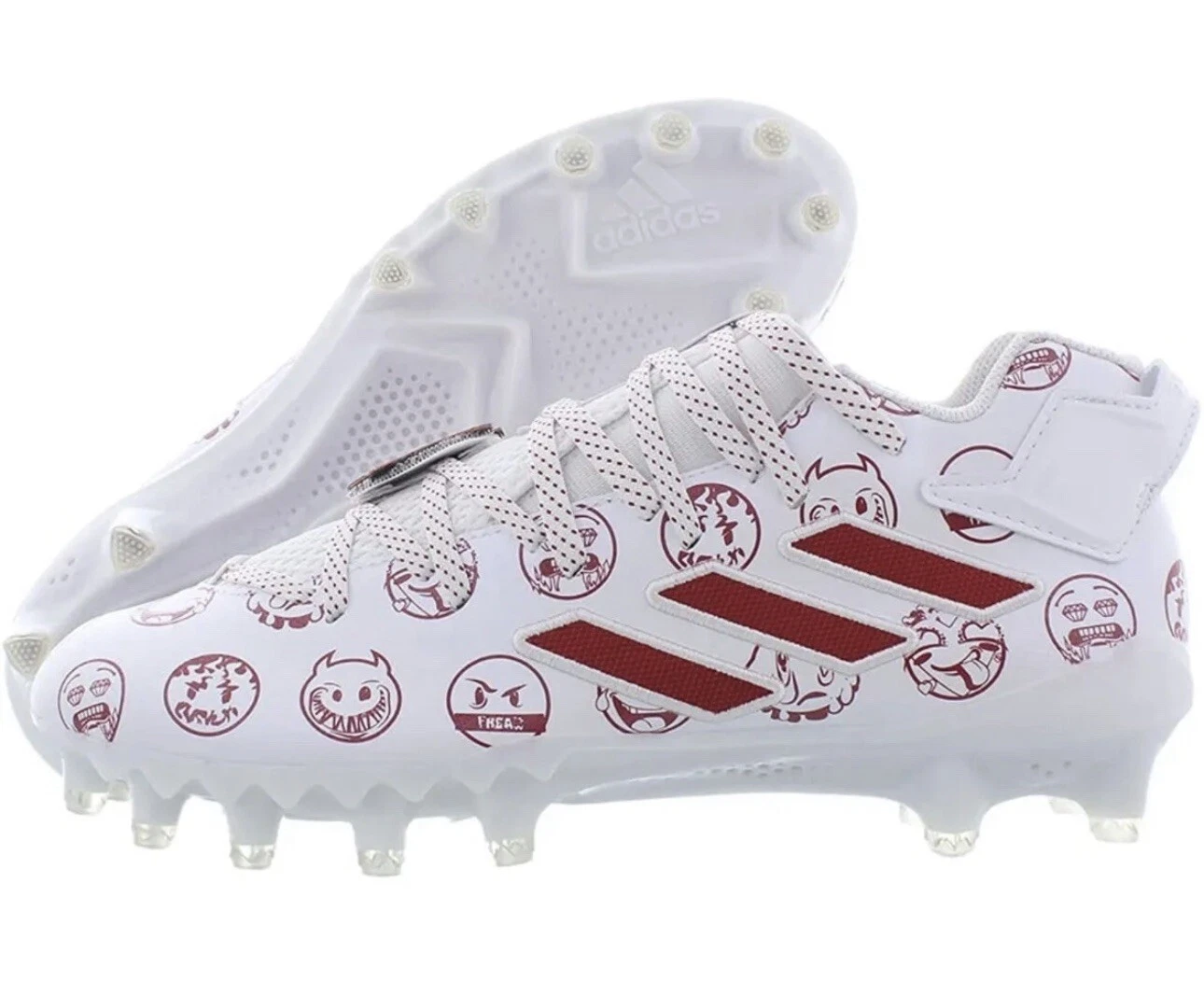TACCHETTI CALCIO ADIDAS FREAK 22 BIG MOOD DSG SM BIANCO ROSSO GZ6901 taglia 10 5