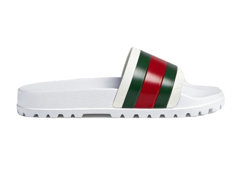 Gucci 308234 Pursuit 72 Men's Size 12 White Rubber Slide Slides Sandals Shoes | eBay