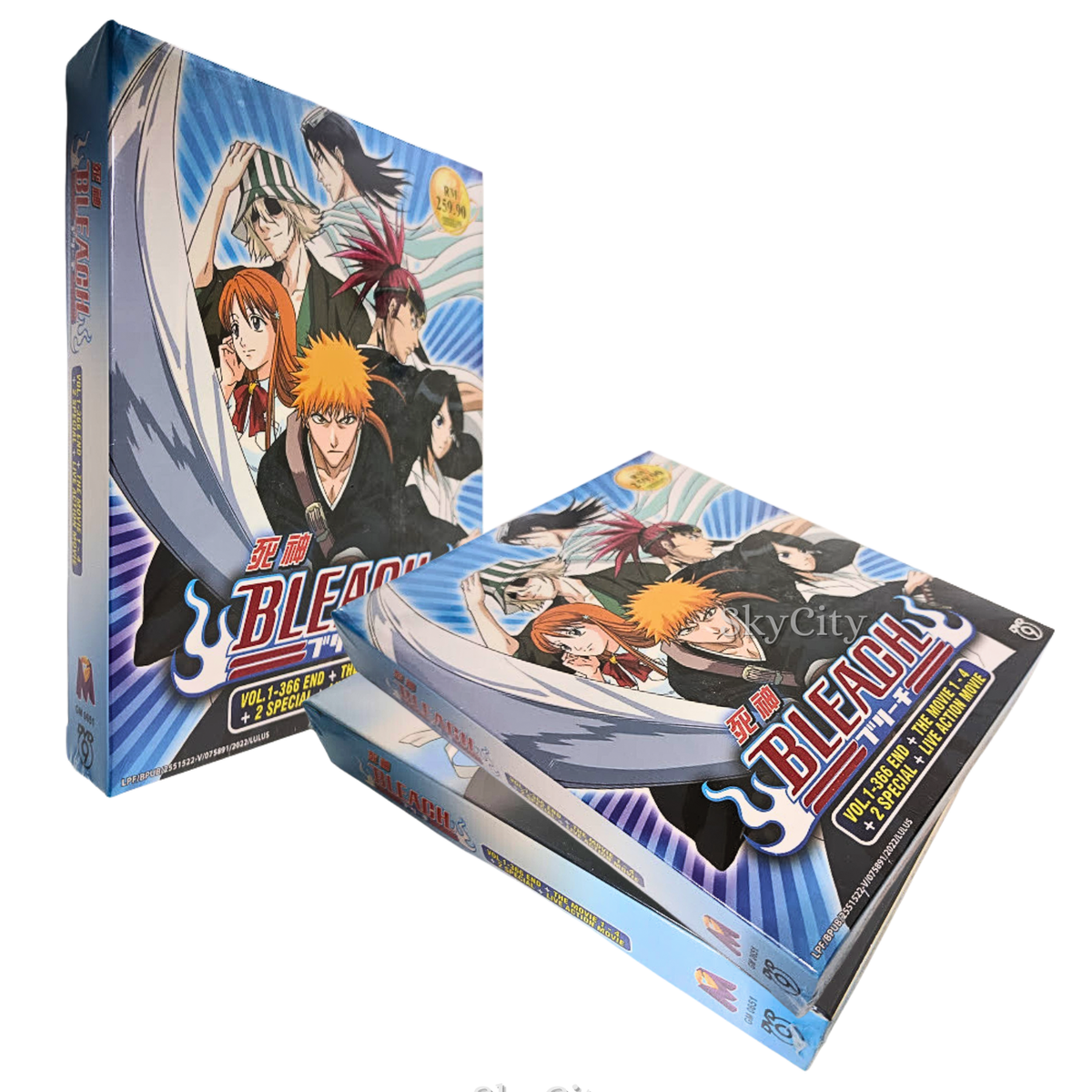 海外版DVD BLEACH TVアニメ シリーズ1〜16全366話 DVD Anime Bleach Complete (Vol.1-366 END + 4 Movies + 2SP