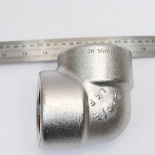 Threaded 90-Degree Elbow 3000 316L Stainless Steel 2" x 1-1/2"