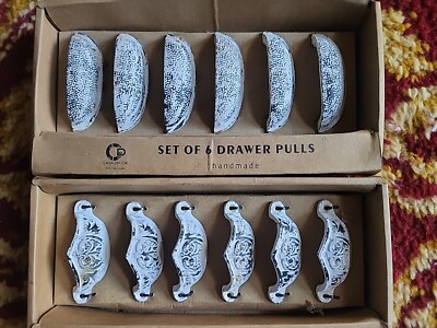 Metal Casa Decor 12 Drawer Cabinet PULLS  2 Sets Shabby Chic NEW