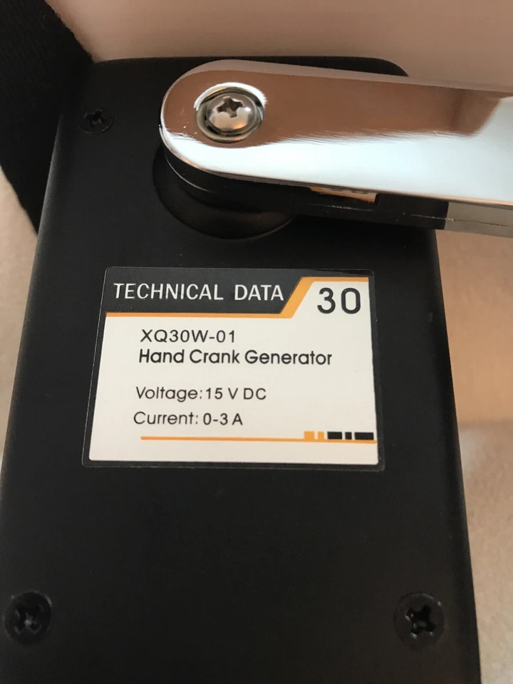 Technical Data 30w 15v 0-3A Hand Crank Emergency Generator New In Box  - Image 2 of 4