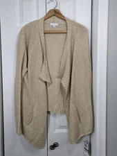 Charter Club NWT Women's Size XL Cardigan Sweater Tan Beige