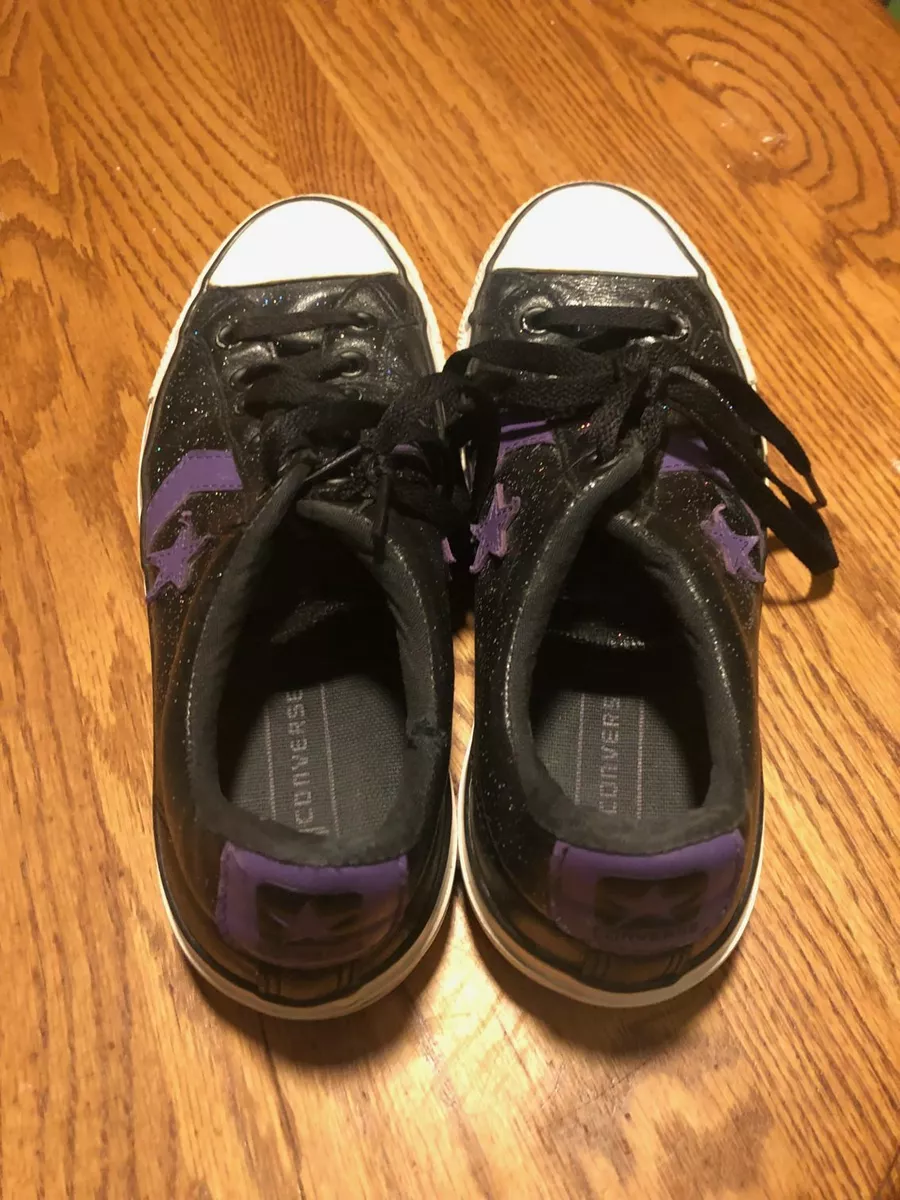 Converse All Star Glitter Black Purple Sneaker Men s Size 5.5