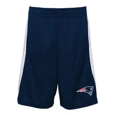 New England Patriots NFL Youth Boys’ Navy  Mesh Team Logo Jersey Shorts: 4/5-18