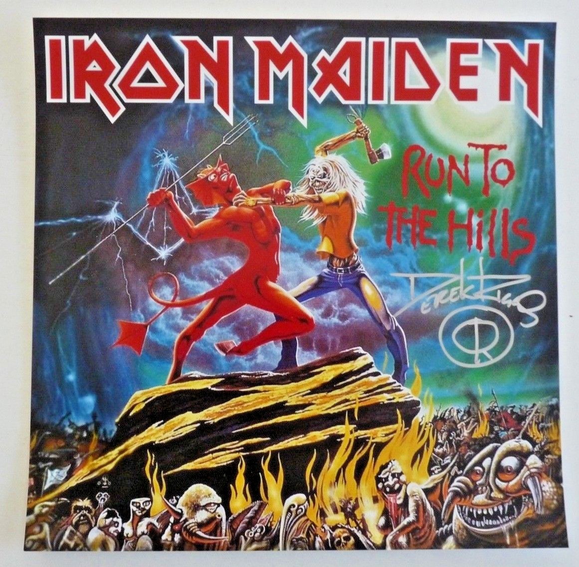 Derek Riggs Iron Maiden EDDIE Artist Signed Autograph 12x12 Photo ...