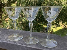 MCM Glass Libby White Rooster Cocktail Martini Glass Chanticleer Barware Set-3