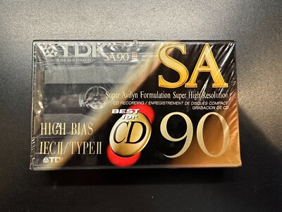 TDK SA90 Blank Cassette Tapes 90min High Bias Type II