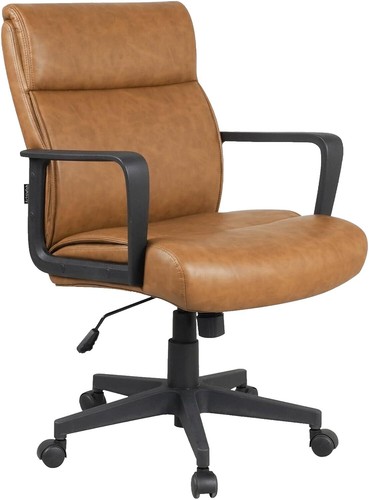 New IKEA TOSSBERG MALSKAR Brown White Swivel Leather Chair