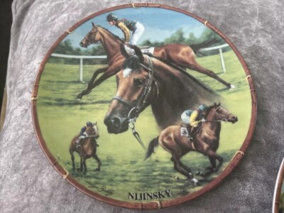TOLLE RENNPFERDE/-JOCKEYS ROYAL WORCESTER 5 TELLER