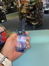 Sake bottle glass Mechanic water pipe bubbler spoon hookah, opal wigwag, 10 Mm