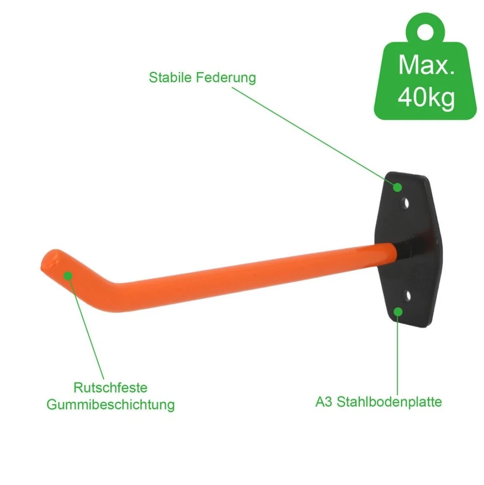 8x Reifenhalter Reifen Wandhalterung für Autoreifen Felgen Wandhalter Stahl - Bild 4 von 4
