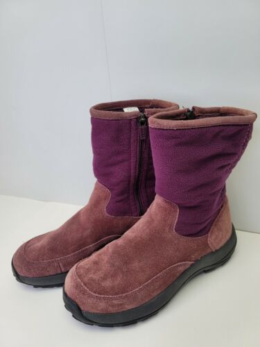 L.L.Bean Purple Leather Boots Size 6 - image 1