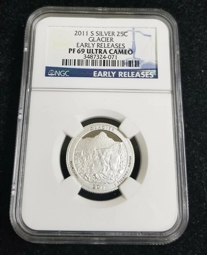 2011-S Silver Glacier Early Releases 25c NGC PF69 Ultra Cameo