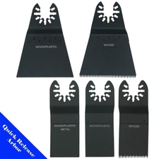 5 Saw Blade Oscillating Multi Tool  Wood Metal Work DIY Universal Fit