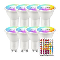 Rgb Led GU10 Farbwechsel Lampe 5W Dimmbar Warmweiß 27