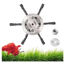 6 Inch Steel Wire Rotary Heavy Duty Weed Brush Cutter Wheel Grass String Trim...