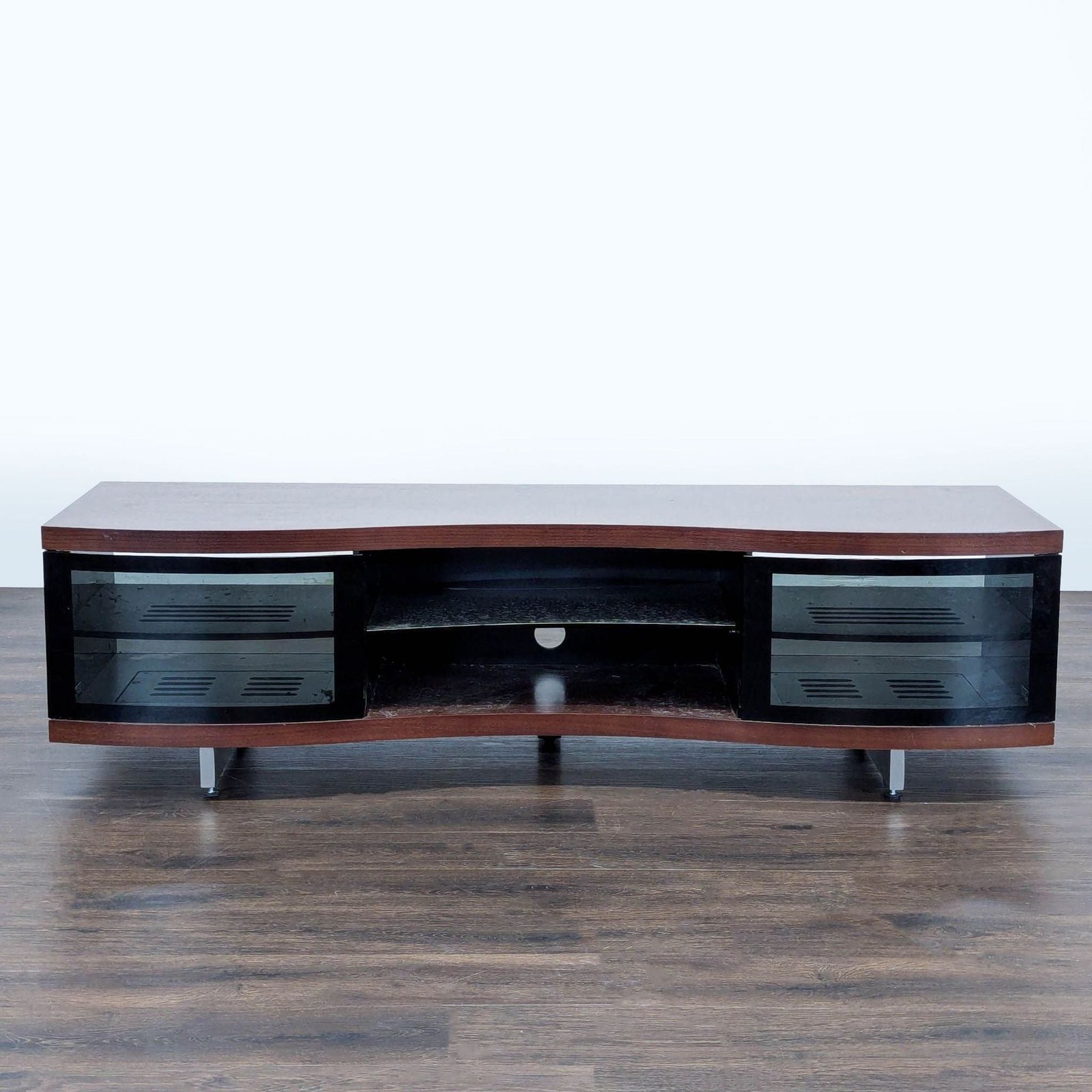 BDI Ola Chocolate Curved TV Cabinet