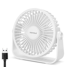 USB Desk Fan Portable Mini Fan Powerful 3 Speeds Wind Personal Desktop Fan wi...