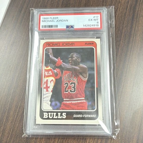 Fleer 1988-89 Michael Jordan #17 Chicago Bulls PSA 6 Base Set Basketball Card