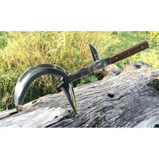 Coltello africano fatto a mano con fodero in pelle coltelli mambele affilati pronto all'uso.