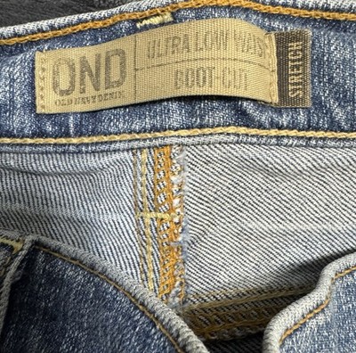 Old Navy OND Vintage Y2K Ultra Low Waist Bootcut Stretch Jeans Women's 14 Short