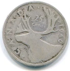 Canada25 Cents 1940   KM-35 .15 oz ASW      lotapr5616