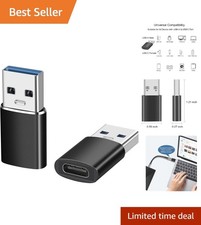 Fast Charging USB A to USB C Adapter 3-Pack - 10Gbps Data Transfer, Compact Size