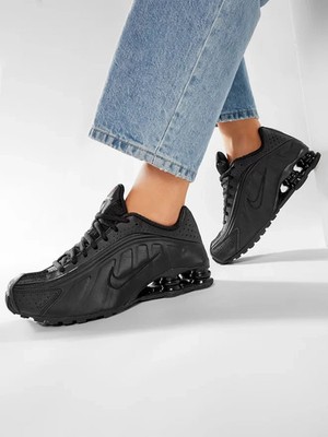 Nike Shox R4 Schwarz Orange Damen Sneaker Schuhe Größe UK 6