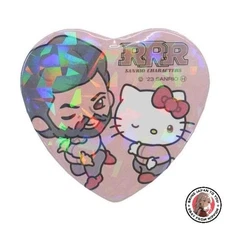 NEW Marimo Craft RRR x Sanrio Characters Heart-Shaped Can Badge Rama x Hello