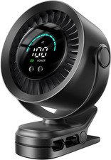 Portable Clip on Fan, 100-Speed Rechargeable USB Fan with LED Display, 360 Rota