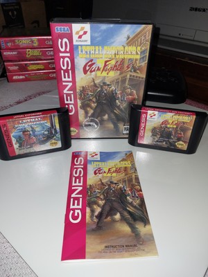 Sega Genesis Lethal Enforcers 1 & 2 CIB With Case And Manual Tested & Working