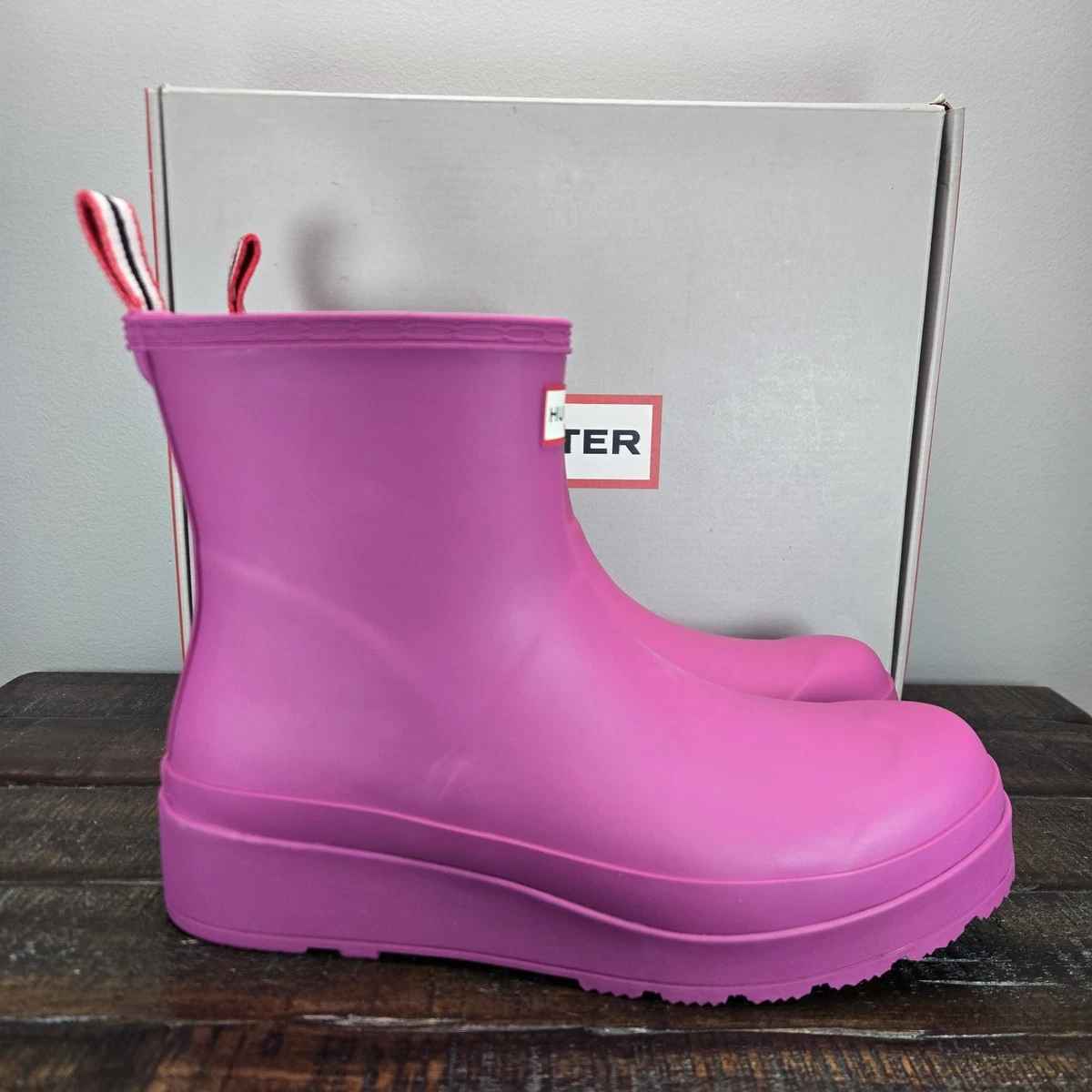 Hunter Pink Rubber Boots for Women for sale | eBay
