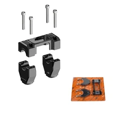 Black 1.25" Risers 2.4" Handlebar Kit with Gauge cutout for Harley FXBR 18-later