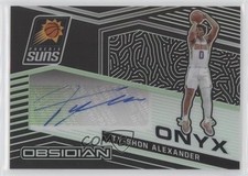 2020 Panini Obsidian Onyx Electric Etch Green 19/25 Ty-Shon Alexander Auto ni4