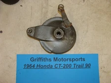 1964 HONDA TRAIL 90 CT200 OEM rear back brake drum hub panel plate arm shoes