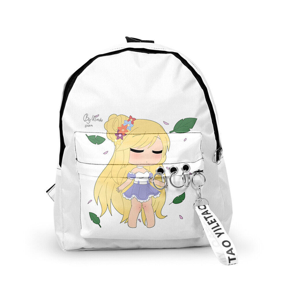 Gacha Life Schoolbag para Meninos e Meninas, Estudantes Mochila