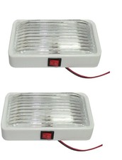 2x Lampada Di Emergenza 10 LED Luce Auto Tettuccio Camper Interni Barca 12V