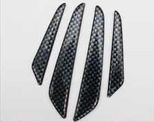 New 4X Black Carbon Fiber Sticker Car Door Edge Protector Anti Collision Scratch