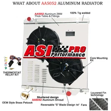 Aluminum Radiator Shroud Fan Fits 2003-07 Ford F250 F350 F450 POWERSTROKE 6.0L