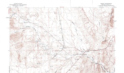 Moapa Quadrangle Nevada 1958 Topo Map Vintage USGS 15 Minute Topographic