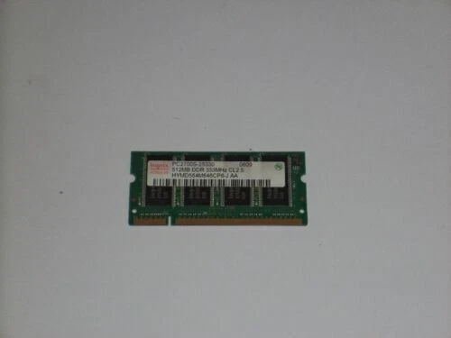 Hynix SO-DIMM DDR1 SDRAM ordenador 512 MB capacidad por módulo de memoria (RAM)