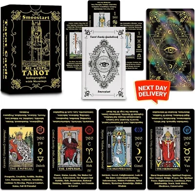 Tarot Cards with Meanings, Tarot Cards Deck with Guidebook for Beginners, Keywor