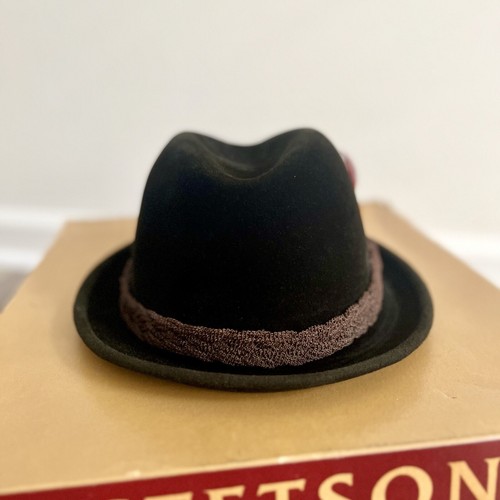 Royal Stetson Deluxe Fur Felt Homburg Hat Size 7 Excellent Condition Vintage 60s - Afbeelding 5 van 12