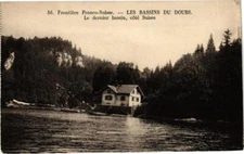 Old postcard Les Bassins du Doubs - The Last Basin on the Swiss side (183381)