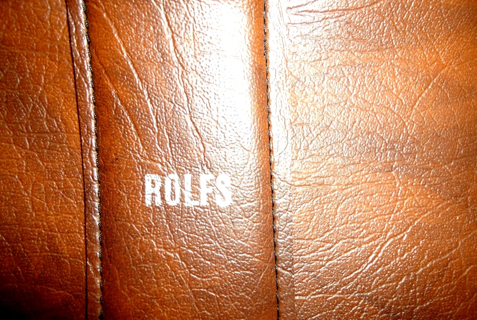 Carteira vintage 7ROLFS talão de cheques embreagem 3 compartimentos alça de pressão marrom tamanho-10x5x1,5" - Imagem 3 de 4