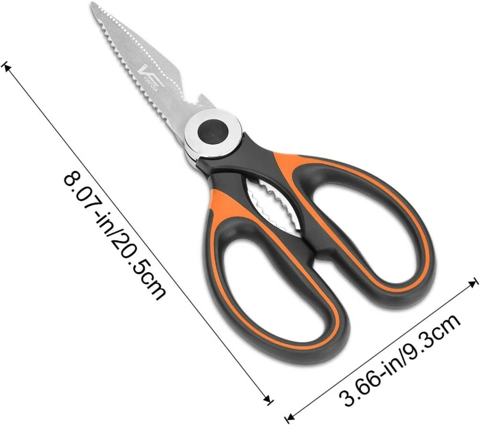 Kitchen Shears Sharp Scissors Stainless Steel Meat Chicken Professional BBQ New - Image 2 of 4